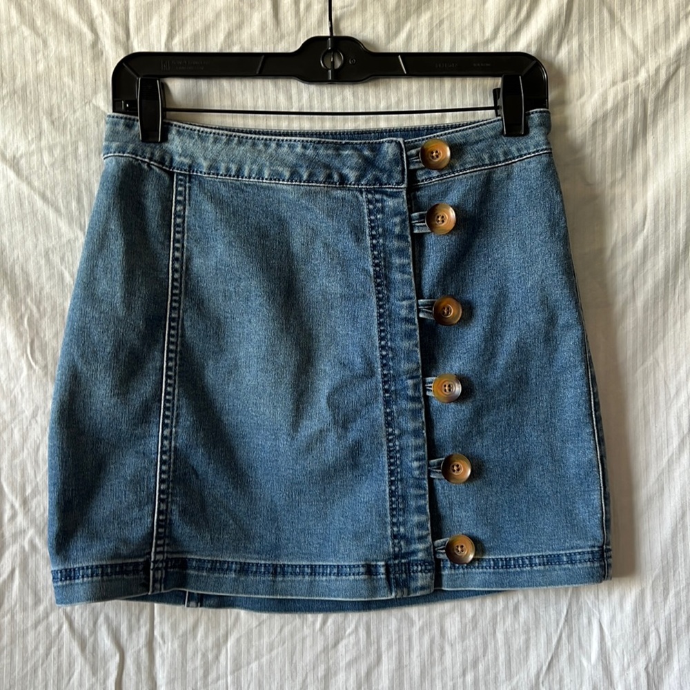 Free People denim short skirt
